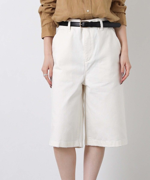 Le Minor(ルミノア)の「ルミノアデニムハーフパンツ(デニムパンツ・レディース・ブラック/ホワイト・25)」の8枚目の写真