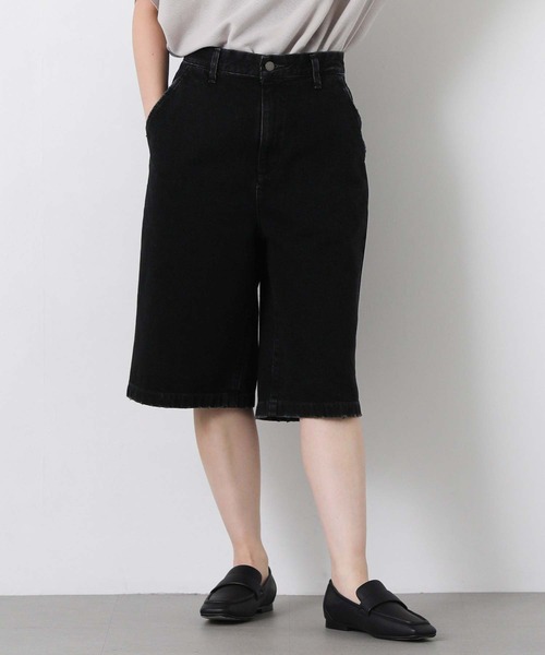 Le Minor(ルミノア)の「ルミノアデニムハーフパンツ(デニムパンツ・レディース・ブラック/ホワイト・25)」の13枚目の写真