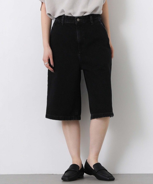 Le Minor(ルミノア)の「ルミノアデニムハーフパンツ(デニムパンツ・レディース・ブラック/ホワイト・25)」の16枚目の写真