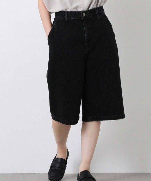 Le Minor(ルミノア)の「ルミノアデニムハーフパンツ(デニムパンツ・レディース・ブラック/ホワイト・25)」の17枚目の写真