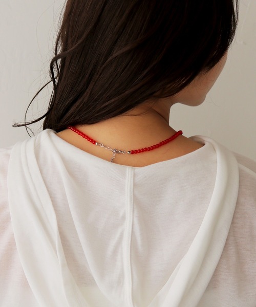 cheriella(シェリエラ)の「【cheriella】クリアビーズネックレス CLEAR BEADS NECKLACE(ネックレス・レディース・ブラック/オレンジ/レッド・FREE)」の17枚目の写真