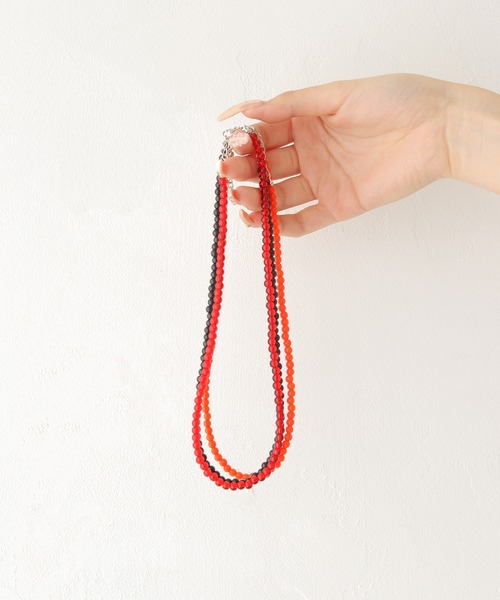 cheriella(シェリエラ)の「【cheriella】クリアビーズネックレス CLEAR BEADS NECKLACE(ネックレス・レディース・ブラック/オレンジ/レッド・FREE)」の19枚目の写真