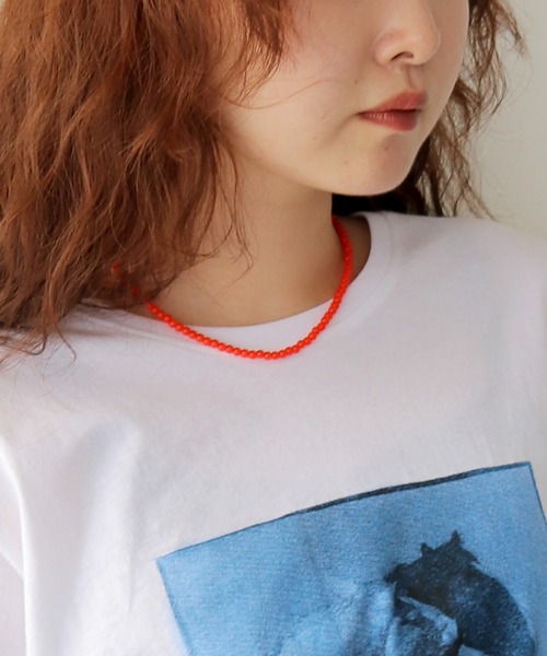 cheriella(シェリエラ)の「【cheriella】クリアビーズネックレス CLEAR BEADS NECKLACE(ネックレス・レディース・ブラック/オレンジ/レッド・FREE)」の20枚目の写真
