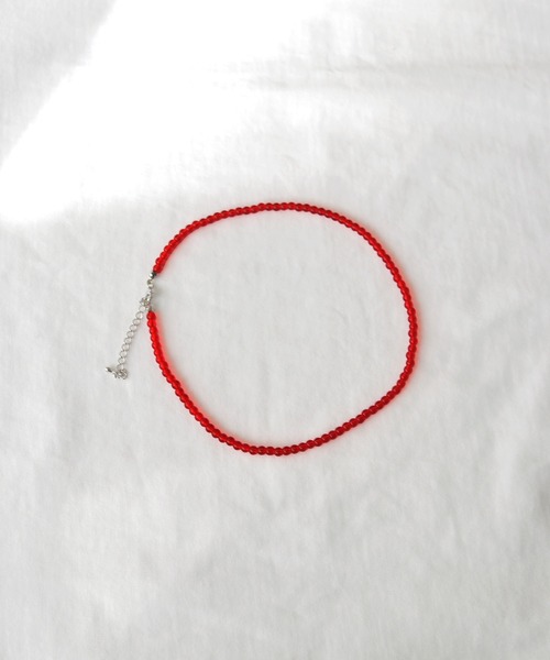 cheriella(シェリエラ)の「【cheriella】クリアビーズネックレス CLEAR BEADS NECKLACE(ネックレス・レディース・ブラック/オレンジ/レッド・FREE)」の6枚目の写真
