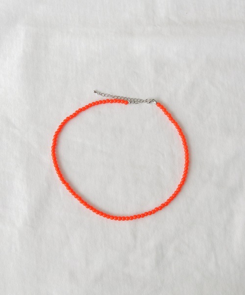 cheriella(シェリエラ)の「【cheriella】クリアビーズネックレス CLEAR BEADS NECKLACE(ネックレス・レディース・ブラック/オレンジ/レッド・FREE)」の7枚目の写真