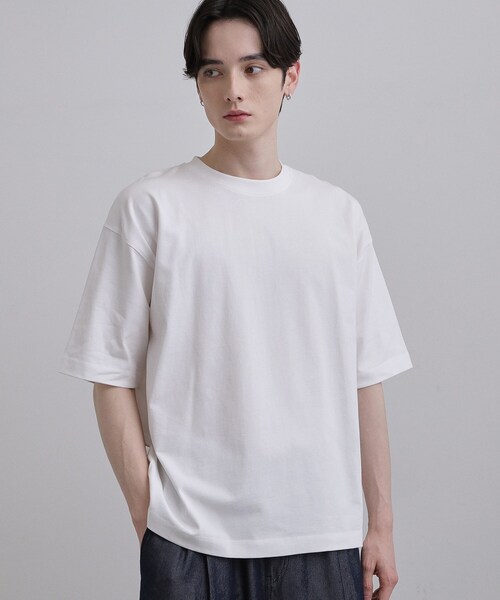tk.TAKEO KIKUCHI(ティーケータケオキクチ)の「USAコットンバレルTシャツ(Tシャツ/カットソー・メンズ・ネイビー/ホワイト/ブラック・01/02/03/04)」の2枚目の写真