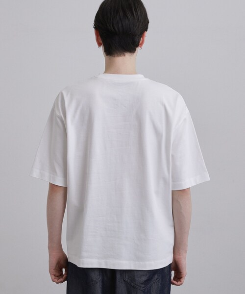 tk.TAKEO KIKUCHI(ティーケータケオキクチ)の「USAコットンバレルTシャツ(Tシャツ/カットソー・メンズ・ネイビー/ホワイト/ブラック・01/02/03/04)」の18枚目の写真