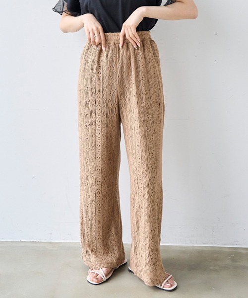 セール】モチーフ編み ラッセルレースパンツ【587208】（その他パンツ