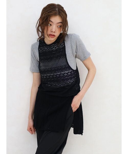 FIKA.（フィーカ）の「Crochet knit wrap skirt（スカート・レディース・オフホワイト/ブラック/ベージュ・FREE）」の13枚目の写真