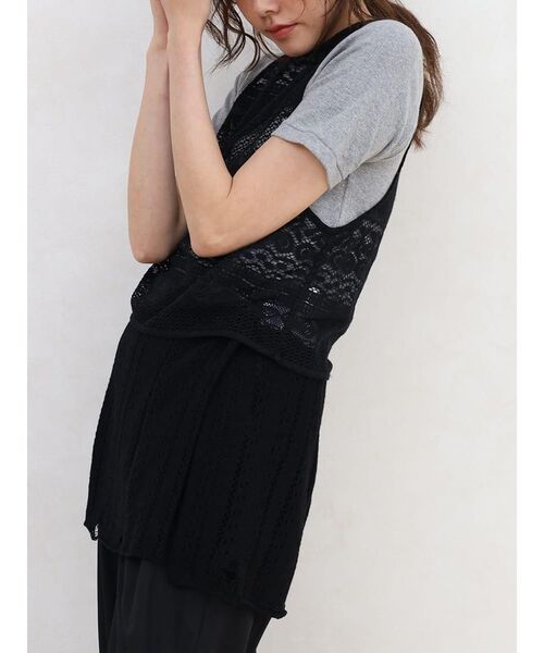 FIKA.（フィーカ）の「Crochet knit wrap skirt（スカート・レディース・オフホワイト/ブラック/ベージュ・FREE）」の16枚目の写真