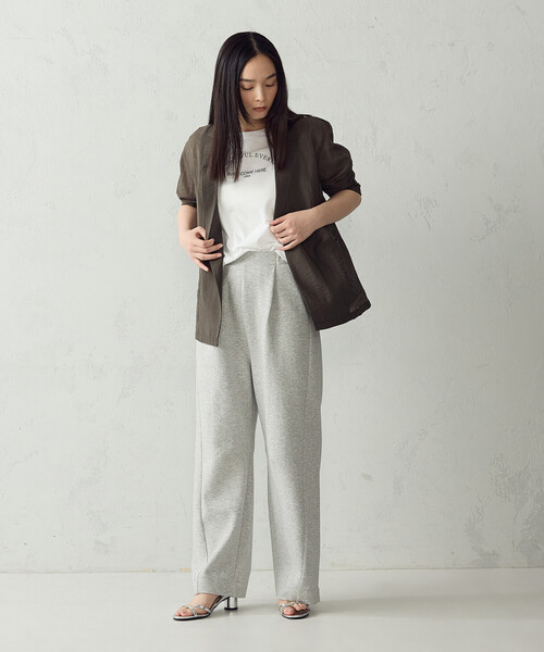 COMME CA ISM(コムサイズム)の「ダンボールニット バレルパンツ / セットアップ対応(その他パンツ・レディース・ネイビー/グレー/サックスブルー・FREE)」の6枚目の写真