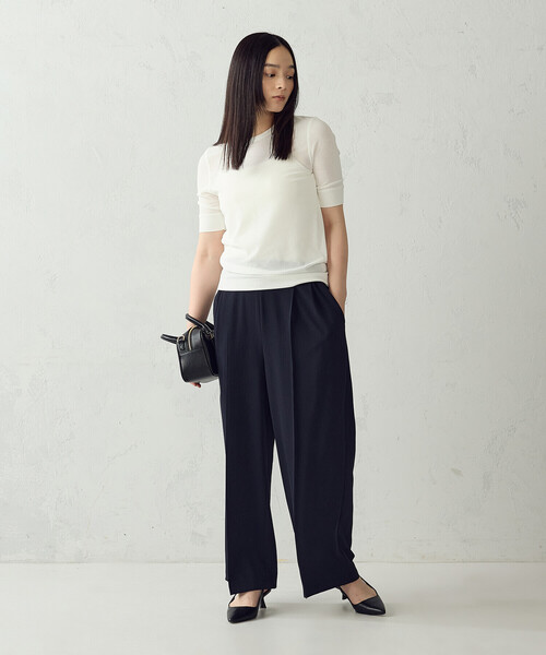 COMME CA ISM(コムサイズム)の「ダンボールニット バレルパンツ / セットアップ対応(その他パンツ・レディース・ネイビー/グレー/サックスブルー・FREE)」の14枚目の写真