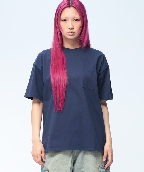 Goodwear(グッドウェア)の「Goodwear (グッドウェア) ビックシルエット Tシャツ 半袖 ポケット付き BIG USAコットン クルーネック ポケT 2W715225(Tシャツ/カットソー・メンズ・ホワイト/ブラック/ネイビー・L/M/LL)」の3枚目の写真