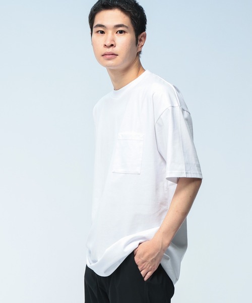 Goodwear(グッドウェア)の「Goodwear (グッドウェア) ビックシルエット Tシャツ 半袖 ポケット付き BIG USAコットン クルーネック ポケT 2W715225(Tシャツ/カットソー・メンズ・ホワイト/ブラック/ネイビー・L/M/LL)」の1枚目の写真