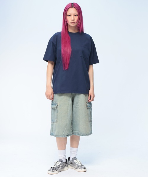 Goodwear(グッドウェア)の「Goodwear (グッドウェア) ビックシルエット Tシャツ 半袖 ポケット付き BIG USAコットン クルーネック ポケT 2W715225(Tシャツ/カットソー・メンズ・ホワイト/ブラック/ネイビー・L/M/LL)」の5枚目の写真