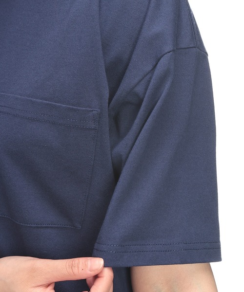 Goodwear(グッドウェア)の「Goodwear (グッドウェア) ビックシルエット Tシャツ 半袖 ポケット付き BIG USAコットン クルーネック ポケT 2W715225(Tシャツ/カットソー・メンズ・ホワイト/ブラック/ネイビー・L/M/LL)」の12枚目の写真