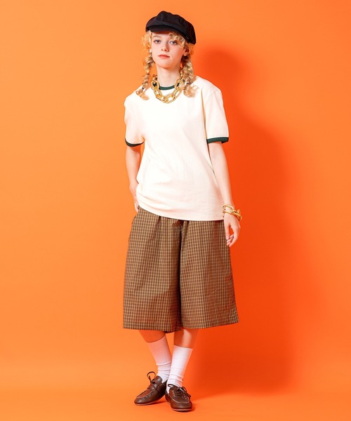 a.p.o.v.(エーピーオービー)の「a.p.o.v. クロップド丈レトロ生成りコットンリンガーTシャツ(Tシャツ/カットソー・メンズ・ブラック/レッド/グリーン/オレンジ/ネイビー・ONESIZE)」の11枚目の写真