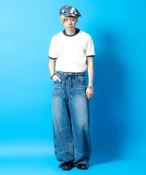 a.p.o.v.(エーピーオービー)の「a.p.o.v. クロップド丈レトロ生成りコットンリンガーTシャツ(Tシャツ/カットソー・メンズ・ブラック/レッド/グリーン/オレンジ/ネイビー・ONESIZE)」の13枚目の写真