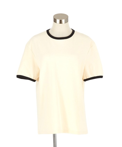 a.p.o.v.(エーピーオービー)の「a.p.o.v. クロップド丈レトロ生成りコットンリンガーTシャツ(Tシャツ/カットソー・メンズ・ブラック/レッド/グリーン/オレンジ/ネイビー・ONESIZE)」の21枚目の写真