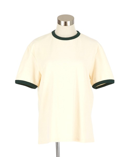 a.p.o.v.(エーピーオービー)の「a.p.o.v. クロップド丈レトロ生成りコットンリンガーTシャツ(Tシャツ/カットソー・メンズ・ブラック/レッド/グリーン/オレンジ/ネイビー・ONESIZE)」の22枚目の写真