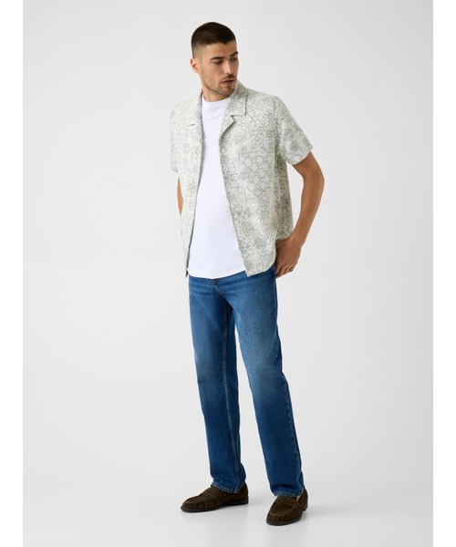 Guess(ゲス)の「NOMAD Jacquard Shirt シャツ 半袖(シャツ/ブラウス・メンズ・ベージュ・LARGE/MEDIUM/SMALL/X-LARGE)」の4枚目の写真