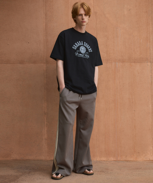 WEDNESDAY OASIS（ウェンズデーオアシス）の「(ユニセックス)ピュアコットンサハラセミオーバーティーシャツ(4カラー)（Tシャツ/カットソー・メンズ・ブラック/ライトグレー/ネイビー/オートミール・LARGE/MEDIUM/X-LARGE）」の8枚目の写真