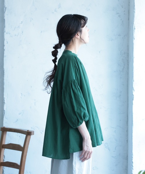 soulberry（ソウルベリー）の「緑の風をつつむブラウス（シャツ/ブラウス・レディース・グリーン・L/LL/3L/4L/5L/M）」の18枚目の写真