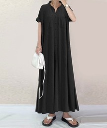 サイドスリットTシャツロングワンピース