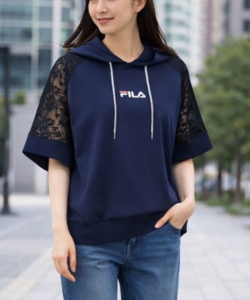 FILA(フィラ)の「FILA UV メッシュライトパーカー(パーカー・レディース・ネイビー/オフホワイト/ブラック・MEDIUM/LARGE/3L/LL)」の3枚目の写真
