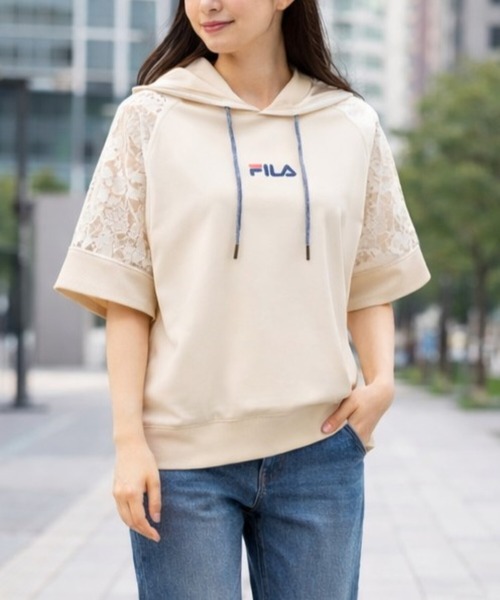 FILA(フィラ)の「FILA UV メッシュライトパーカー(パーカー・レディース・ネイビー/オフホワイト/ブラック・MEDIUM/LARGE/3L/LL)」の6枚目の写真