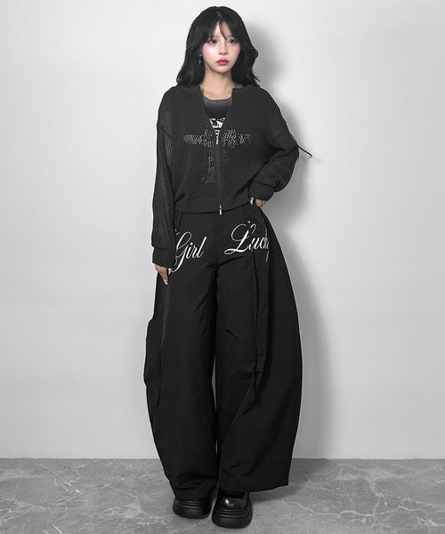 FOLLOWIN(フォロウィン)の「【3COLOR】ルーズメッシュジップニットカーディガン(カーディガン/ボレロ・レディース・ホワイト/ブラック/グレー・FREE)」の8枚目の写真