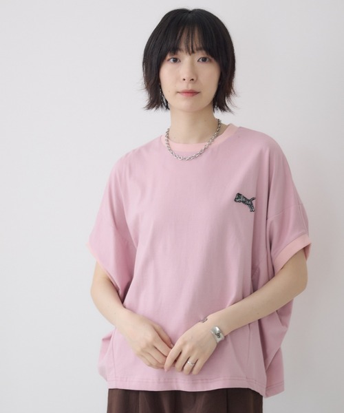 Paradise Picnic(パラダイスピクニック)の「TRANOI. TORAコクーントップス(Tシャツ/カットソー・レディース・ピンク/ネイビー/ブラック/ホワイト・FREE)」の4枚目の写真