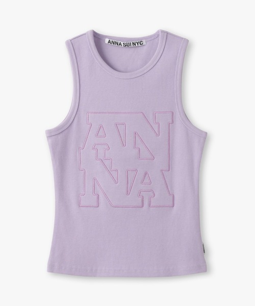 anna sui nyc（アナ スイ エヌ ワイ シー）の「トリミングロゴタンクトップ（Tシャツ/カットソー・レディース・ホワイト/ラベンダー/ブラック・FREE）」の17枚目の写真