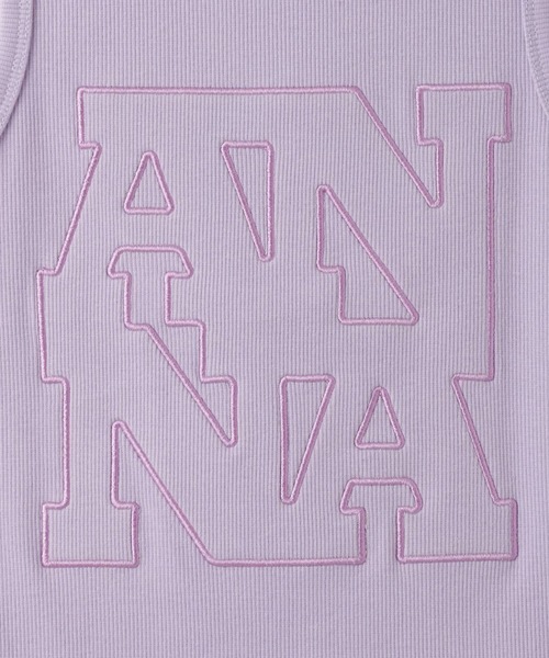 anna sui nyc（アナ スイ エヌ ワイ シー）の「トリミングロゴタンクトップ（Tシャツ/カットソー・レディース・ホワイト/ラベンダー/ブラック・FREE）」の19枚目の写真