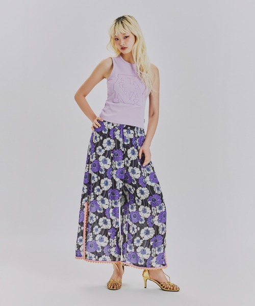 anna sui nyc（アナ スイ エヌ ワイ シー）の「トリミングロゴタンクトップ（Tシャツ/カットソー・レディース・ホワイト/ラベンダー/ブラック・FREE）」の13枚目の写真