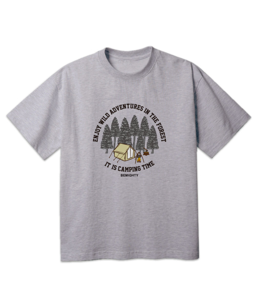 BEMIGHTY（ビーマイティー）の「フォレストキャンプ オーバーサイズ 半袖Tシャツ [ホワイト]（Tシャツ/カットソー・メンズ・その他・LARGE/XX-LARGE/X-LARGE）」の5枚目の写真