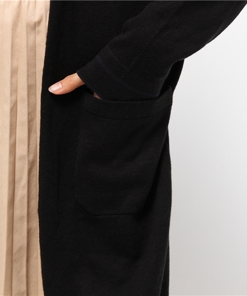 LBC（エルビーシー）の「12Gコットンカシミヤロングカーディガン（カーディガン/ボレロ・レディース・オフホワイト/ブラック・MEDIUM/LARGE）」の9枚目の写真