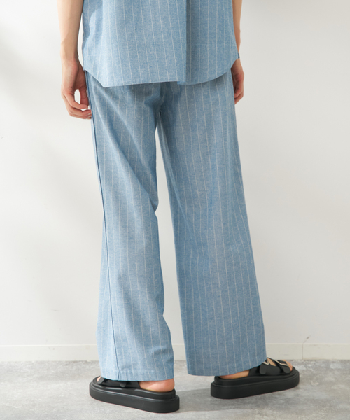 B.C STOCK(ベーセーストック)の「natural stripe パンツ(その他パンツ・メンズ・ブラウン/ブルー・FREE)」の10枚目の写真
