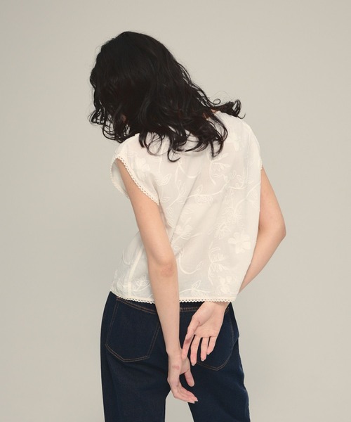 eL(エル)の「【eL】Made In India Cord Embroid NS/674423(Tシャツ/カットソー・レディース・ブラック/オフホワイト・FREE)」の7枚目の写真