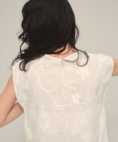 eL(エル)の「【eL】Made In India Cord Embroid NS/674423(Tシャツ/カットソー・レディース・ブラック/オフホワイト・FREE)」の5枚目の写真