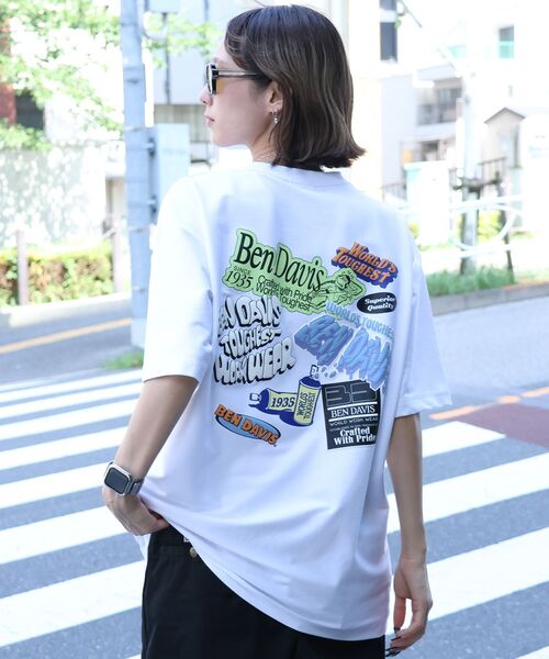 BEN DAVIS（ベンデイビス）の「【BEN DAVIS（ベンデイビス）】 COOLER FRIDGE DOOR TEE / 半袖 接触冷感 クルーネック プリント ユニセックス Tシャツ（Tシャツ/カットソー・メンズ・ホワイト/ネイビー/ブラック・LARGE/MEDIUM/X-LARGE）」の9枚目の写真