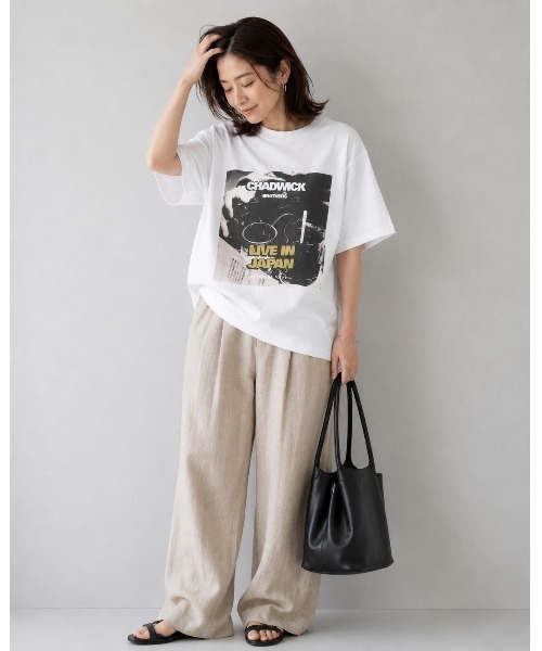 ARTCHIVES MALIBU(アートカイブス マリブ)の「【 Chadwick Products / チャドウィック プロダクツ 】LIVE IN JAPAN TEE(Tシャツ/カットソー・メンズ・ホワイト/チャコールグレー・S/M/L/XL)」の1枚目の写真
