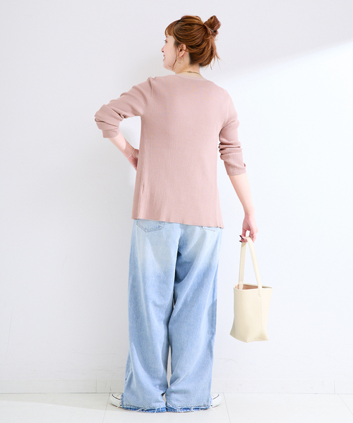 B.C STOCK(ベーセーストック)の「手洗い可 / UVケア / アンチピリングUVリブカーディガン(カーディガン/ボレロ・レディース・ベージュ系その他/ブラック/ピンク/ボルドー・FREE)」の19枚目の写真