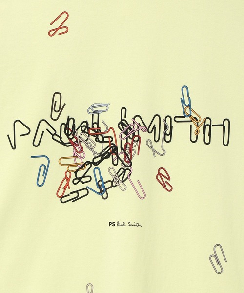 PS Paul Smith(ピーエスポールスミス)の「"Paperclip Logo" 半袖Tシャツ / 262553 220X(Tシャツ/カットソー・メンズ・ブラック/ライトイエロー/ホワイト・X-LARGE/SMALL/MEDIUM/LARGE/XX-LARGE)」の4枚目の写真