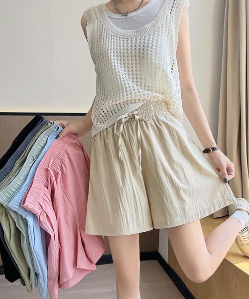 2ly2(トゥーリートゥー)の「ウエストゴムショートパンツ(その他パンツ・レディース・ピンク/ライトピンク/ベージュ/グリーン/ライトグリーン/ライトブルー/ブルー/モカ/グレー/ブラック・FREE)」の19枚目の写真