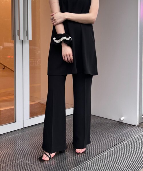 SHENERY(シーナリー)の「【SET UP】ピコレースストレートパンツ(その他パンツ・レディース・ブラウン/ブラック・38/36)」の7枚目の写真