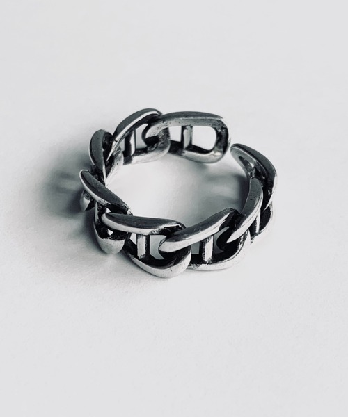 NOEL(ノエル)の「Thick Anchor Chain Ring #166 フリーサイズリング(リング・メンズ・シルバー・FREE)」の1枚目の写真
