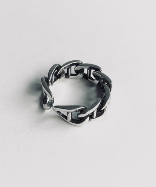 NOEL(ノエル)の「Thick Anchor Chain Ring #166 フリーサイズリング(リング・メンズ・シルバー・FREE)」の2枚目の写真