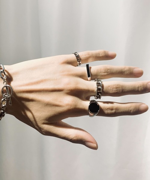 NOEL(ノエル)の「Thick Anchor Chain Ring #166 フリーサイズリング(リング・メンズ・シルバー・FREE)」の3枚目の写真