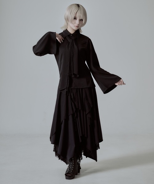 AdaNous（アダナス）の「『AdaNous/アダナス』チーフ付きワイドアームシャツ（シャツ/ブラウス・レディース・ブラック/ホワイト・M/S）」の10枚目の写真